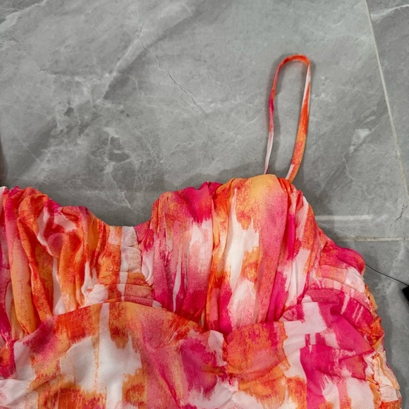 Women’s Lulus Watercolor Colorful Spaghetti Strap Open Back Bodysuit Size XL - Picture 3 of 15